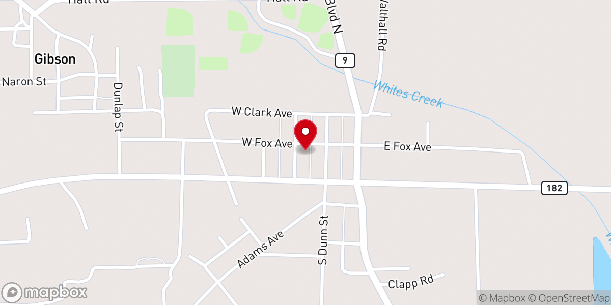 Map showing location of First Baptist Church Eupora