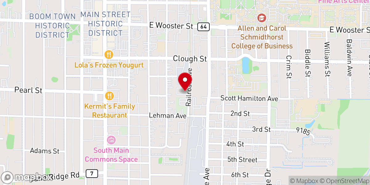 Map showing location of Bowling Green Christian Food Pantry