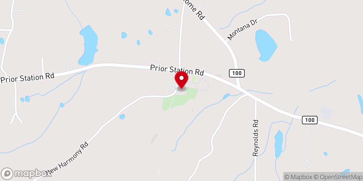 Map showing location of New Harmony Baptist Church