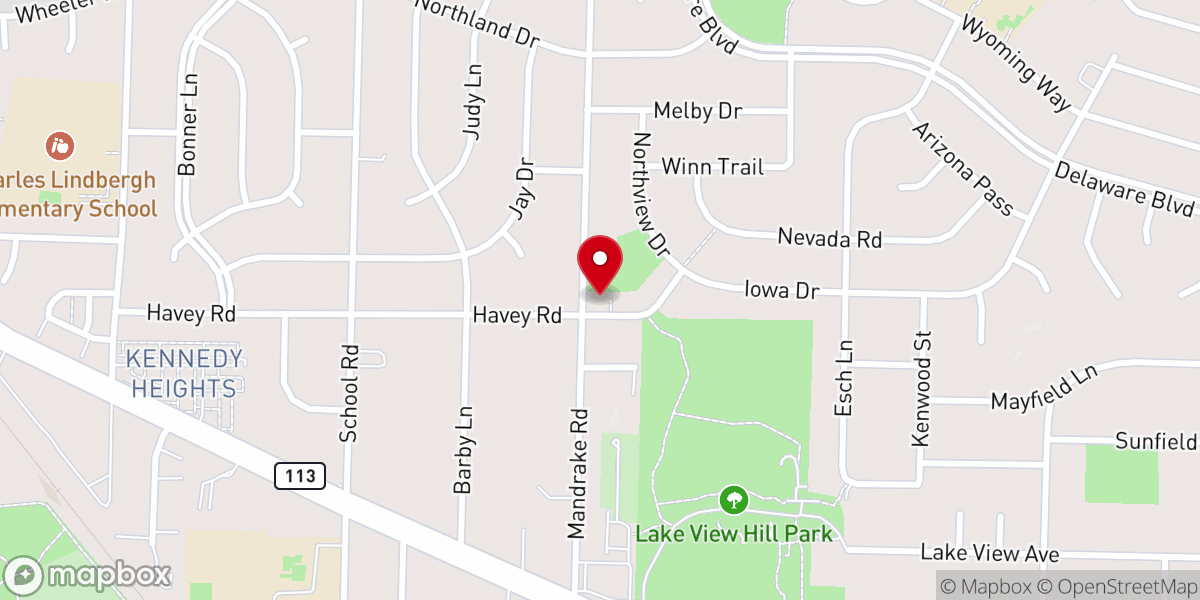 Map showing location of Mandrake Road Church of Christ