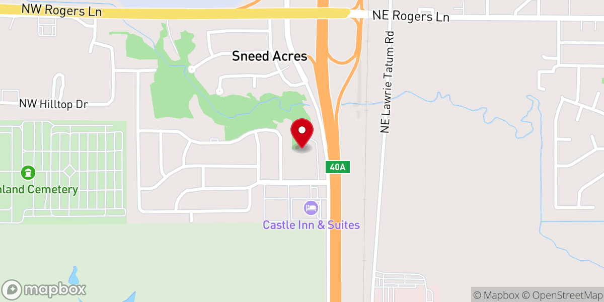 Map showing location of Comanche Church