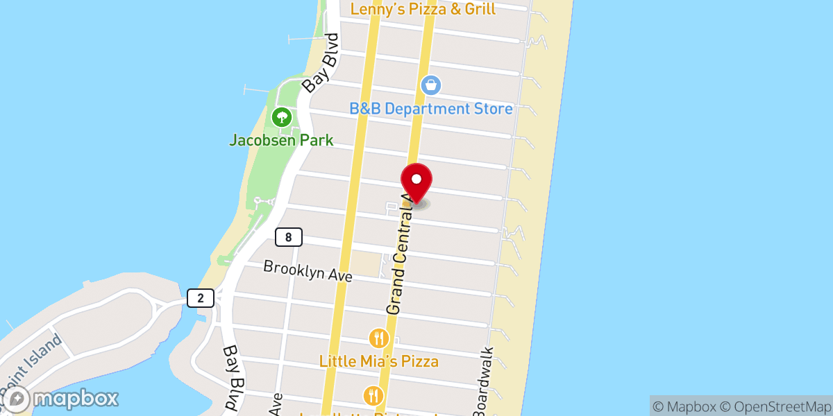 Map showing location of Union Church of Lavallette