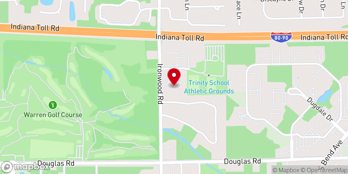 Map showing location of St. Michael and All Angels Episcopal Church