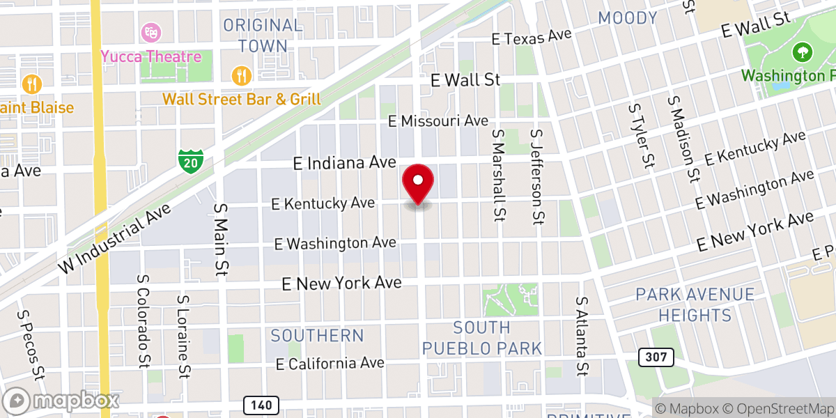 Map showing location of Latin Free Methodist Church