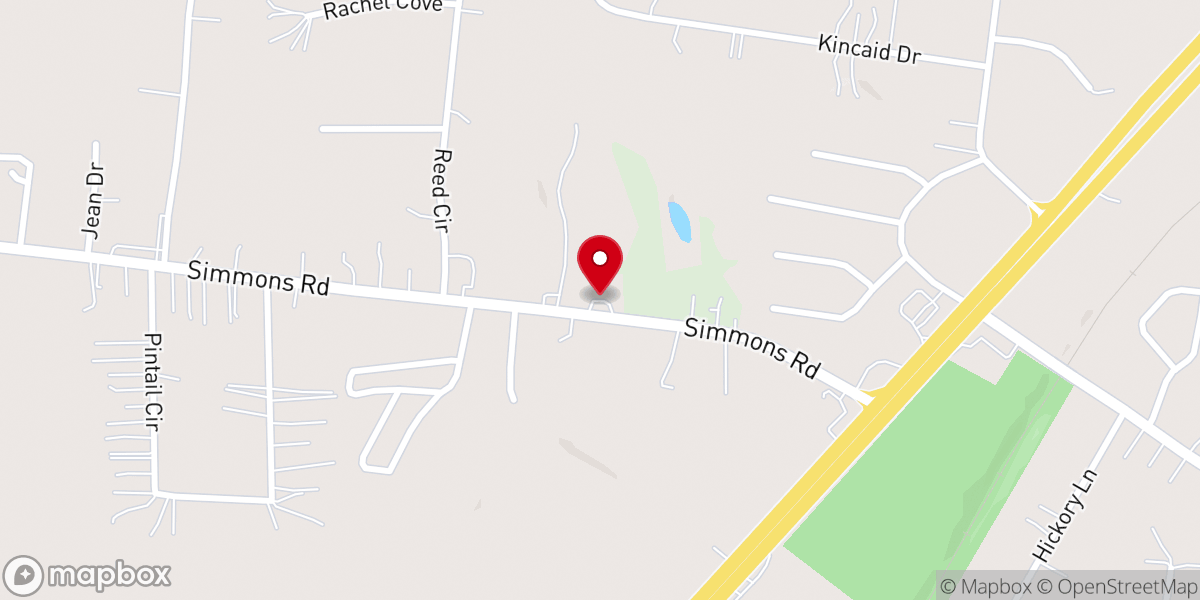 Map showing location of Jones Grove M. B. Church