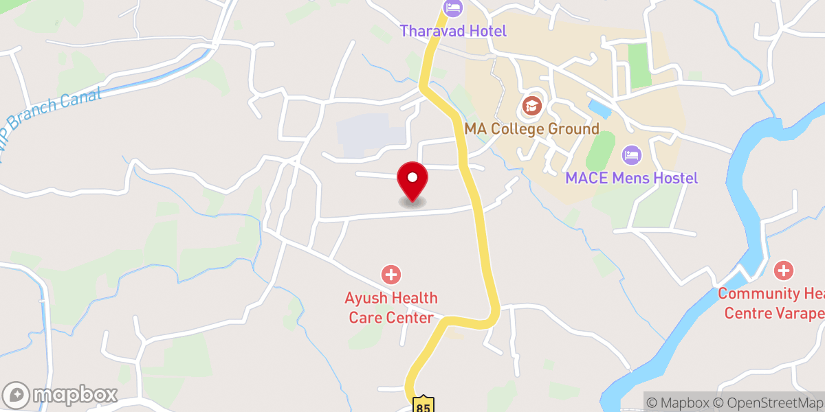 Map showing location of St. Sebastian's Syro-Malabar Church