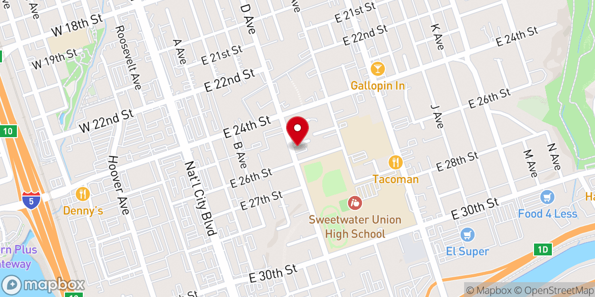 Map showing location of Iglesia Metodista Libre Emmanuel
