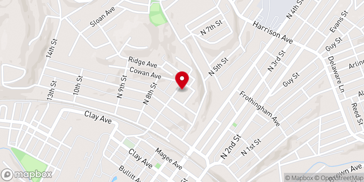 Map showing location of Sacred Heart Church