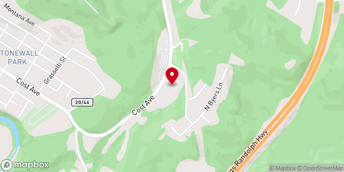 Map showing location of Bible Baptist Temple
