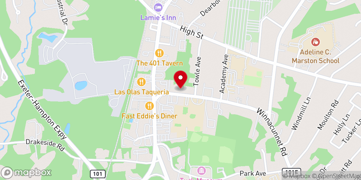 Map showing location of First Baptist Church