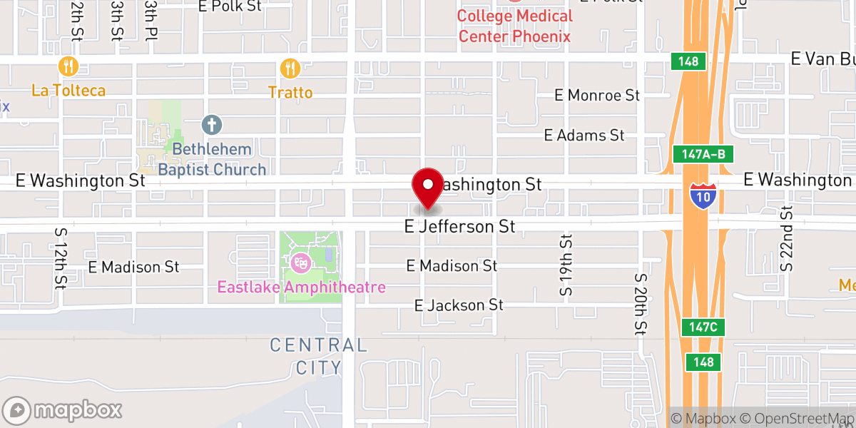 Map showing location of Trinity Church of God in Christ