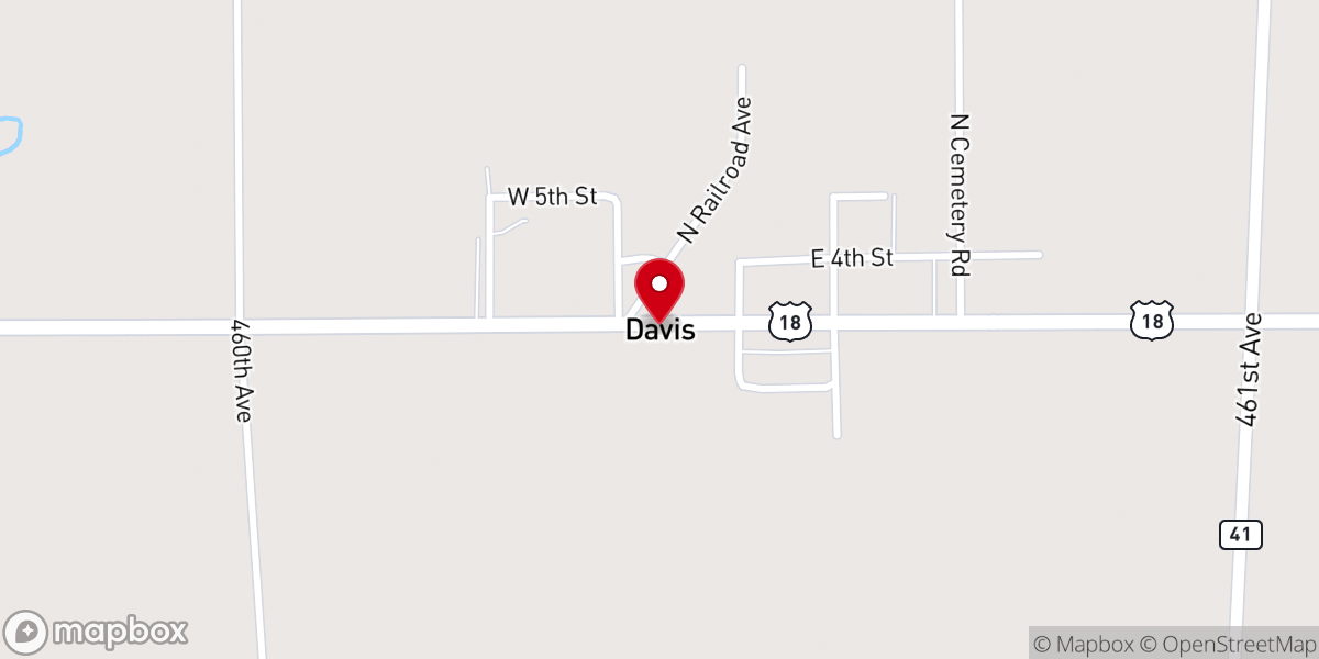 Map showing location of Davis