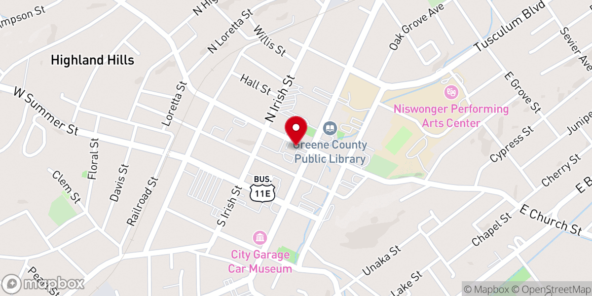 Map showing location of St. James Episcopal Church