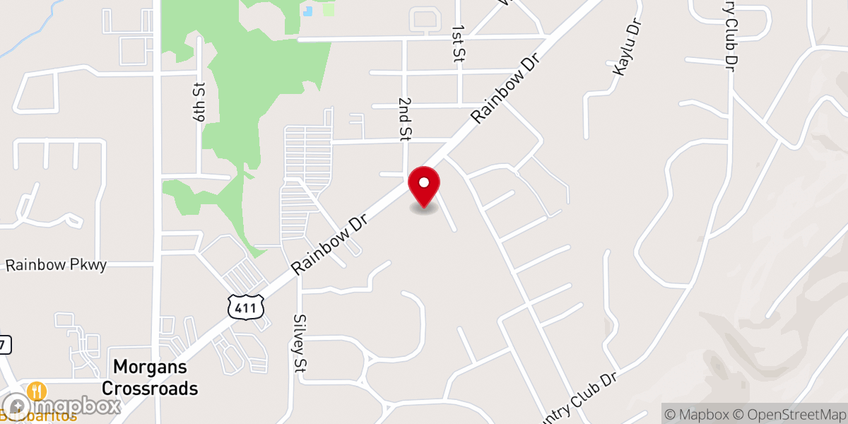 Map showing location of Rainbow City First Methodist Church