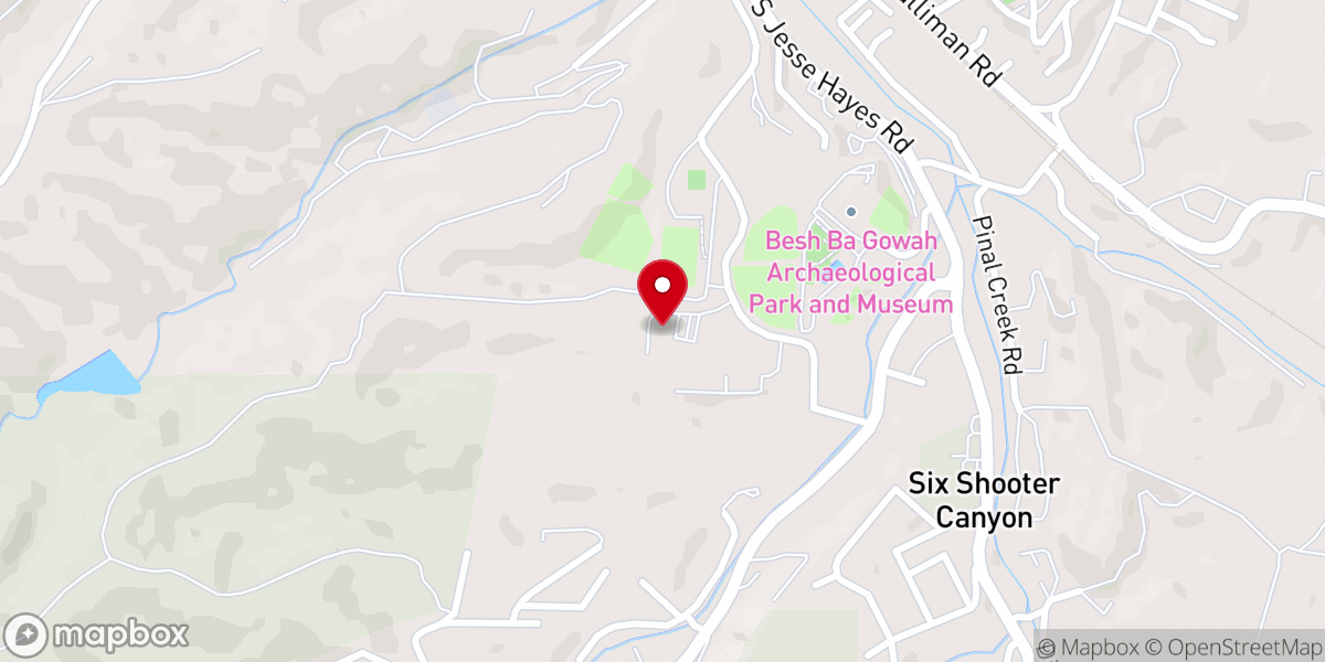 Map showing location of Trinity Baptist Church