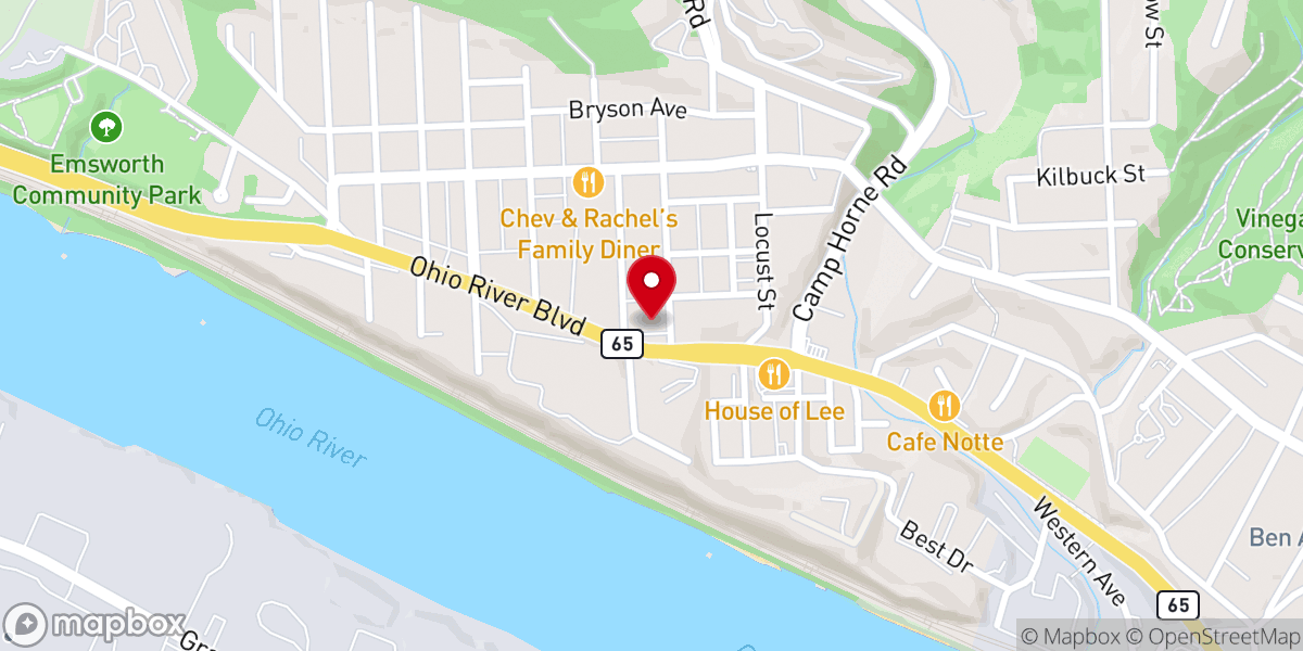 Map showing location of Sacred Heart Church - Regina Coeli Parish