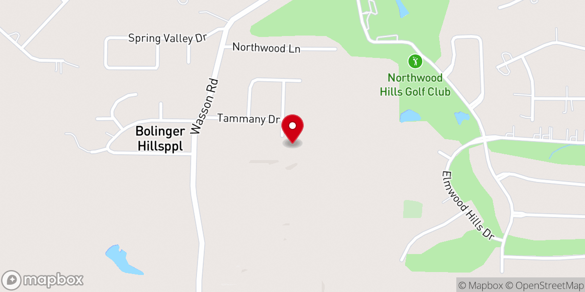 Map showing location of Walker Hill Baptist Church