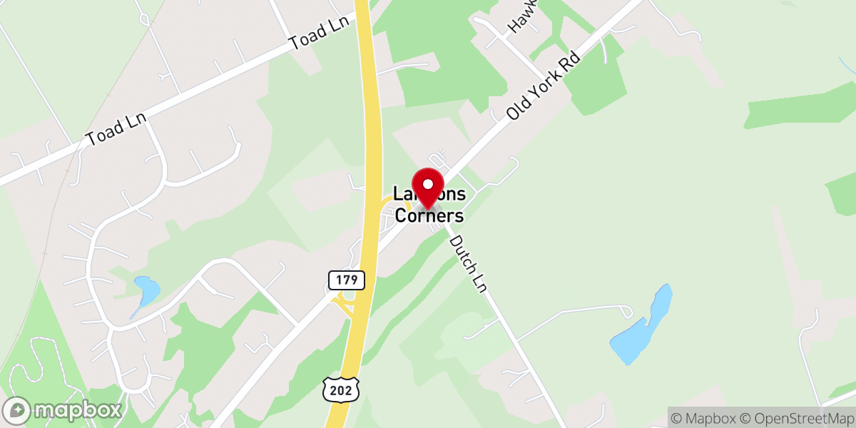 Map showing location of Larison's Corner Presbyterian / United First Presbyterian Church