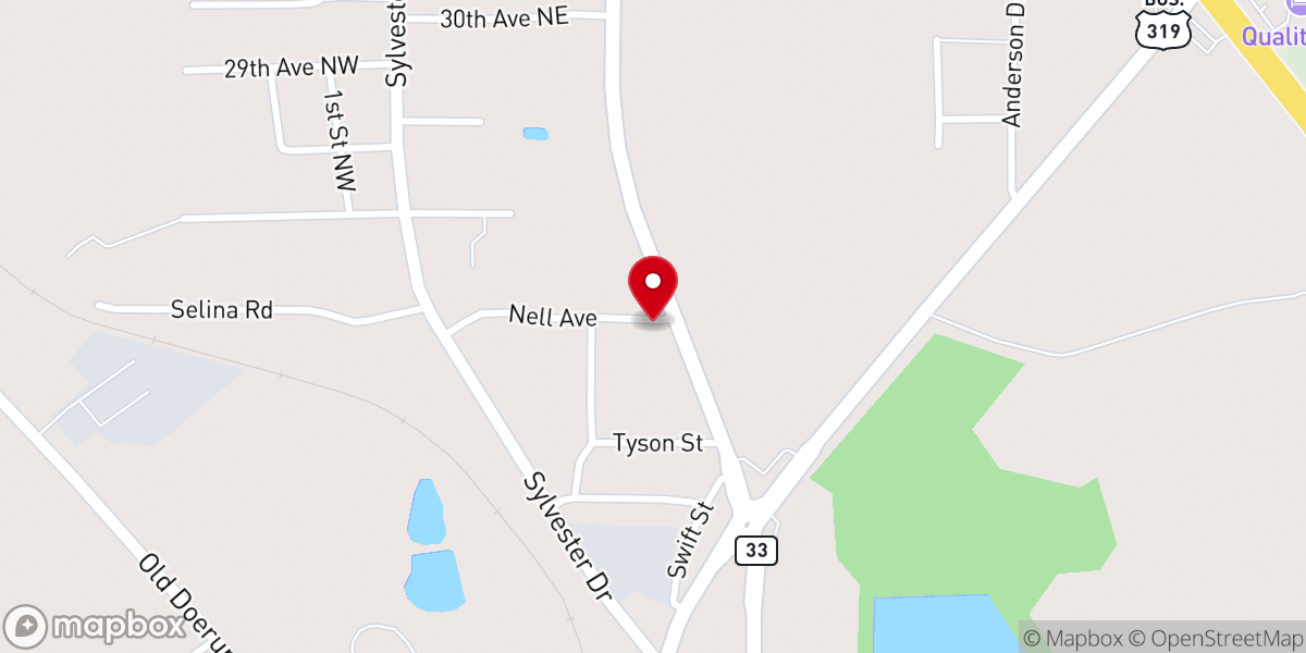 Map showing location of Northside Church