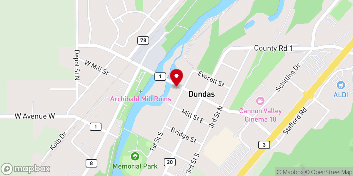 Map showing location of Chapel Brewing