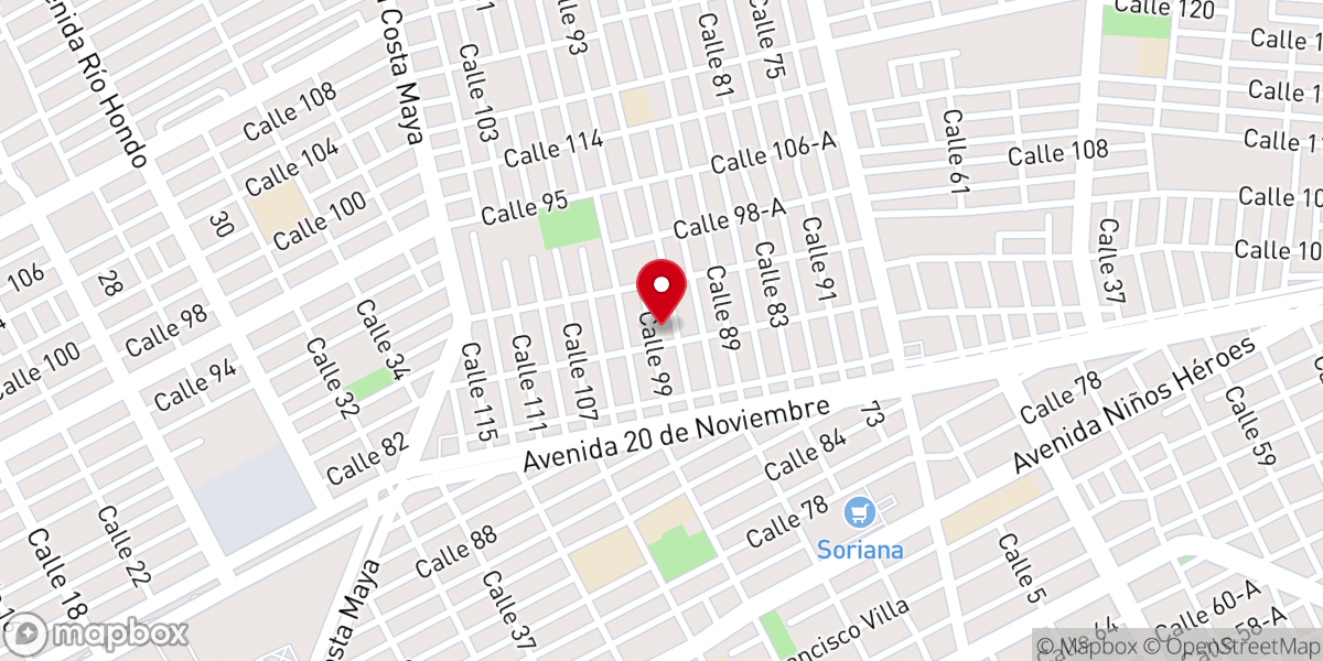 Map showing location of Parroquia de Nuestra Señora del Rosario