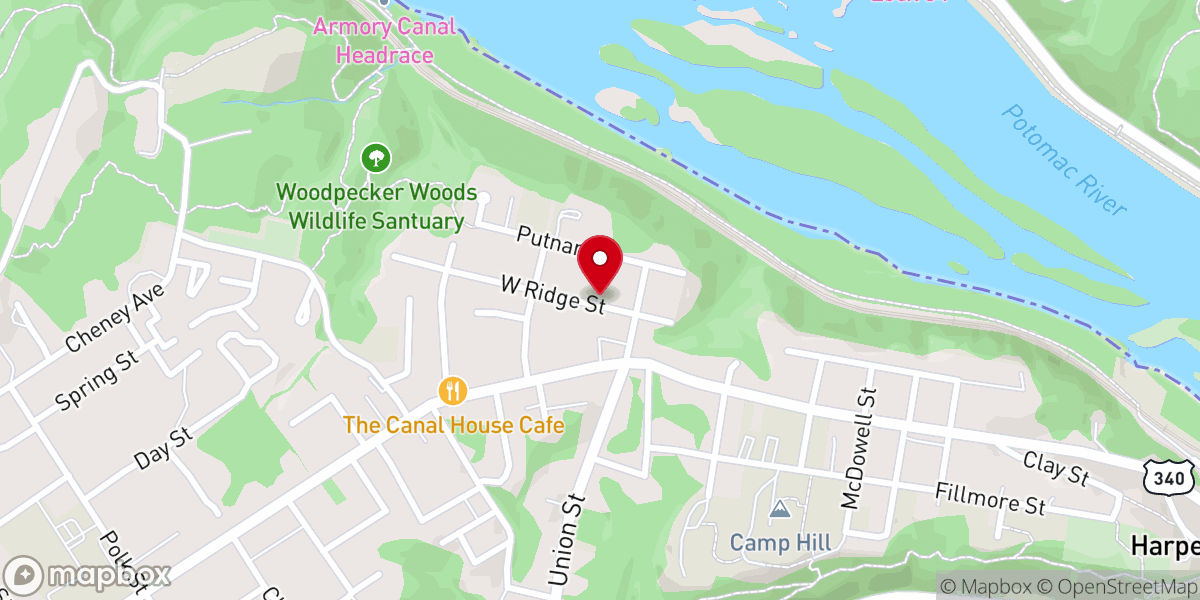 Map showing location of First Zion Baptist Church