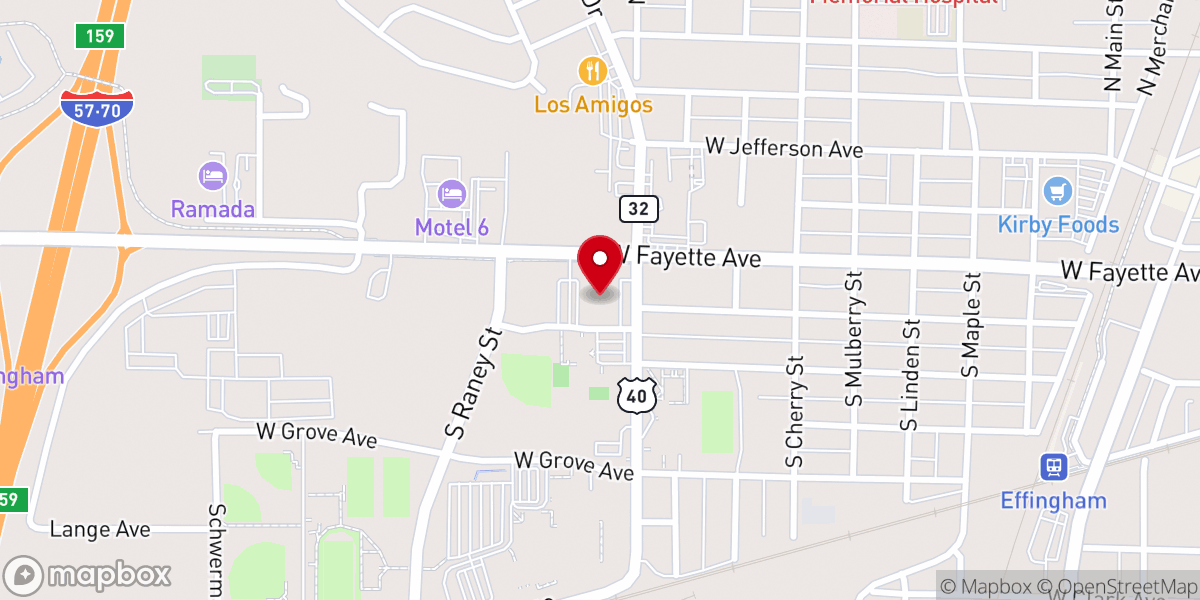 Map showing location of Sacred Heart Catholic Church