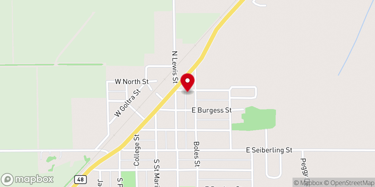 Map showing location of Inter-Church Council Food Pantry & Clothing Room