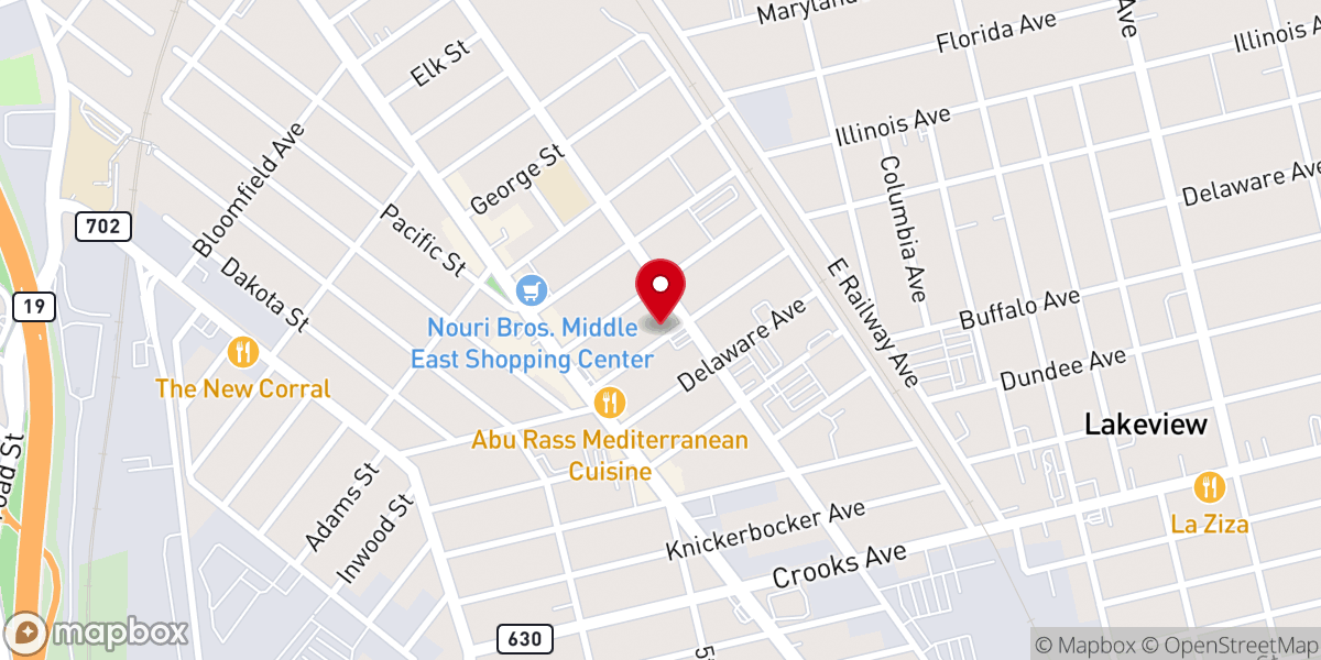 Map showing location of Saint Georges Roman Catholic Church