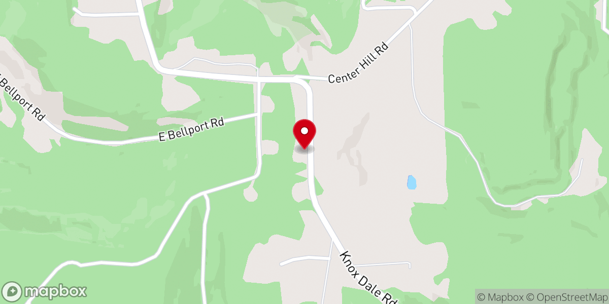 Map showing location of Center Hill Community Church