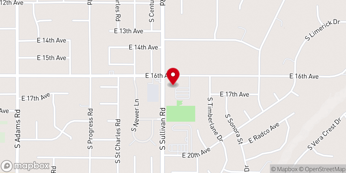 Map showing location of Spokane Valley Seventh-Day Adventist Church