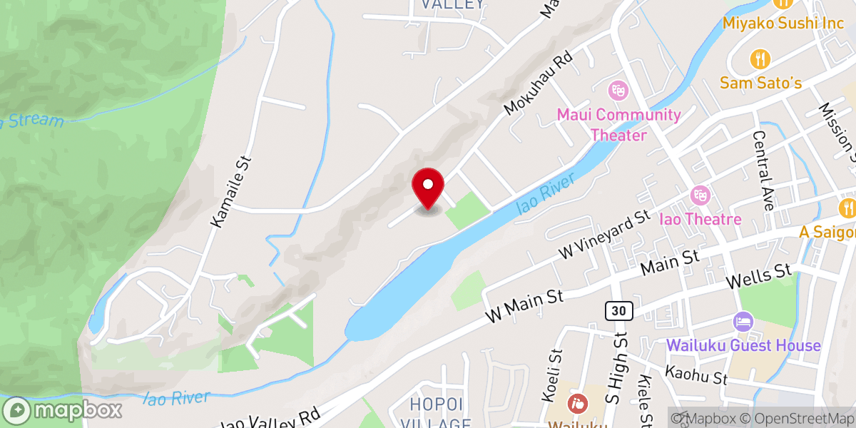 Map showing location of Konko Mission of Wailuku