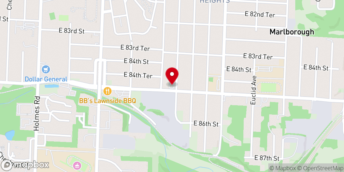 Map showing location of Evangelical Spiritual Temple