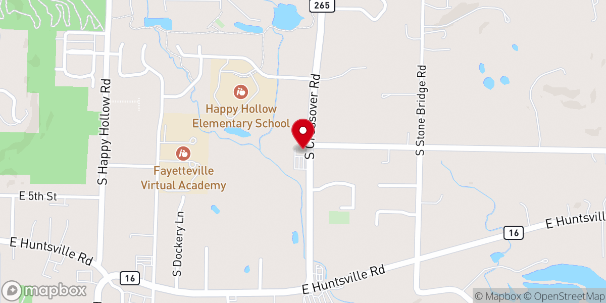 Map showing location of Eastside Missionary Baptist Church