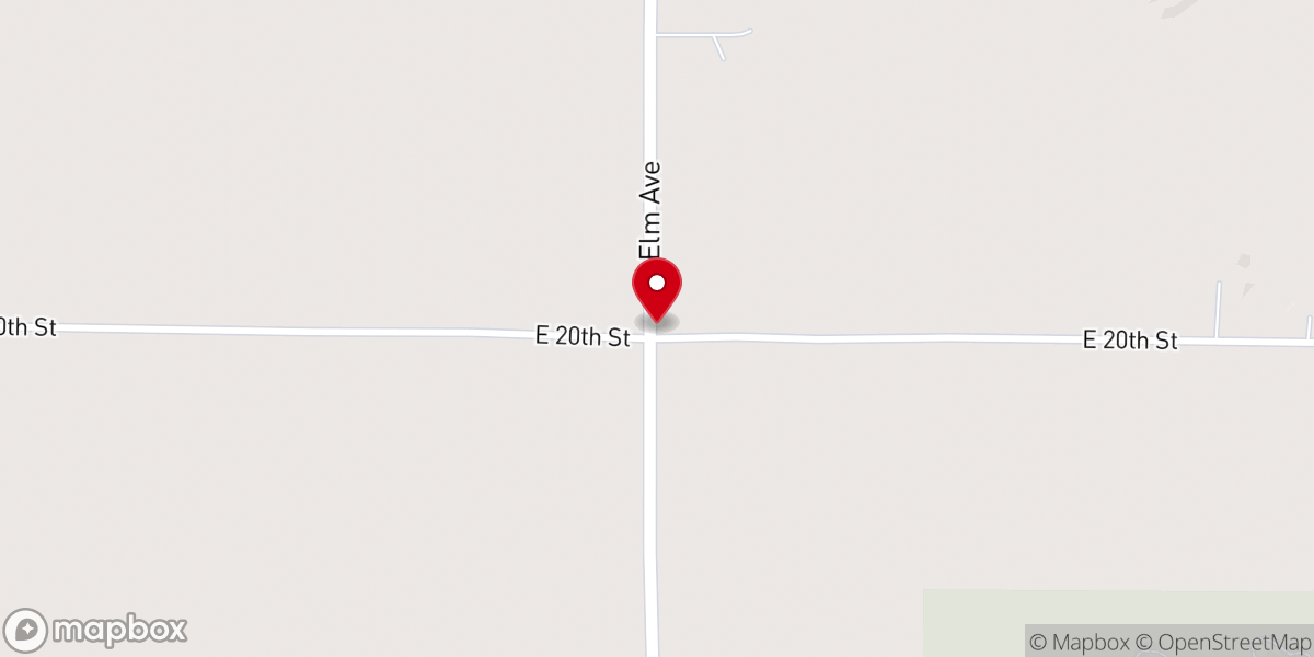Map showing location of Big Prairie Community Church