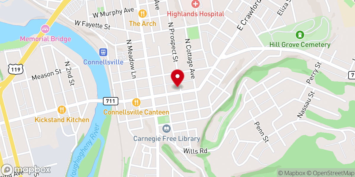 Map showing location of Church of The Immaculate Conception