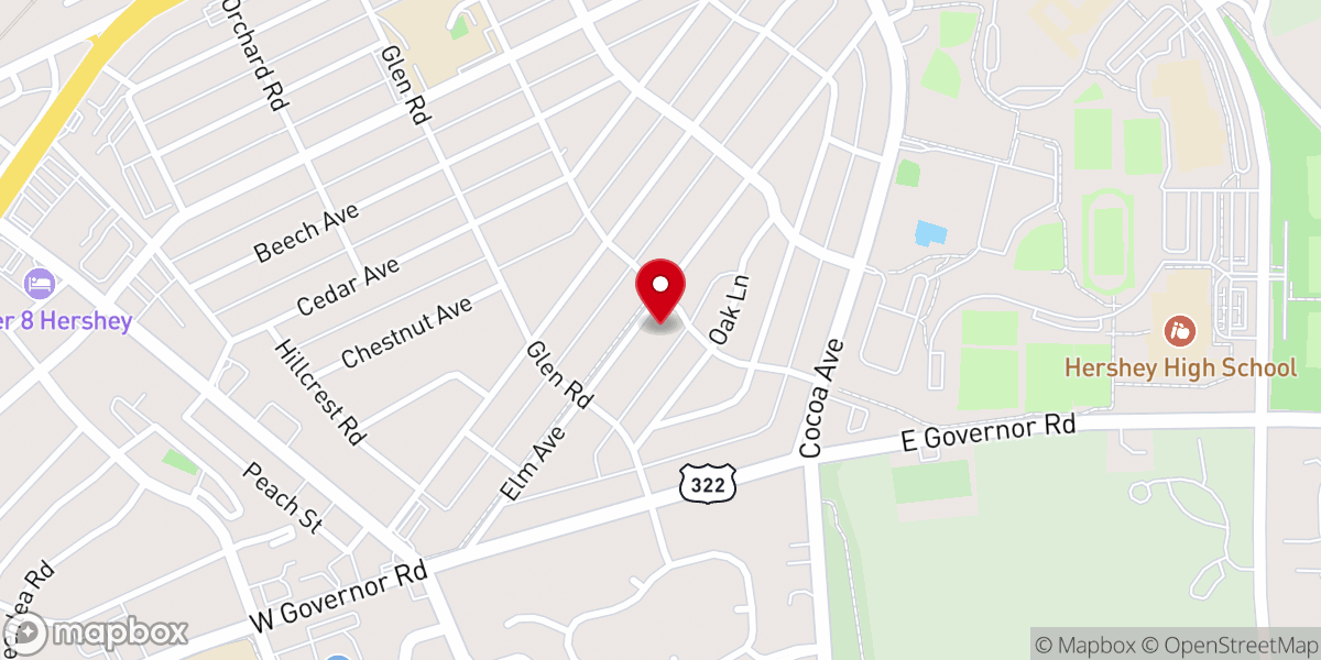 Map showing location of All Saints Episcopal Church
