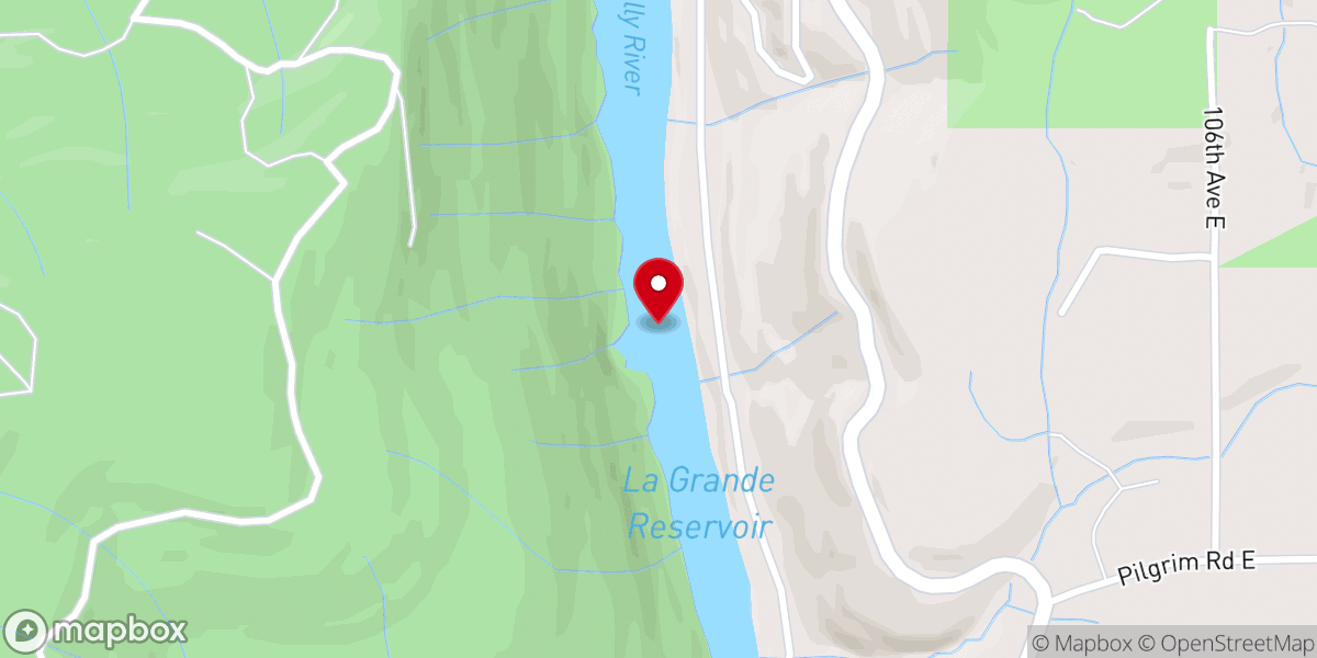 Map showing location of La Grande Reservoir