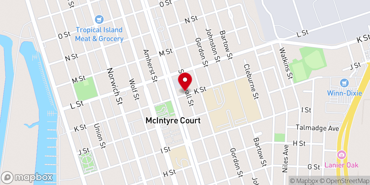 Map showing location of Sanctified Holiness Church