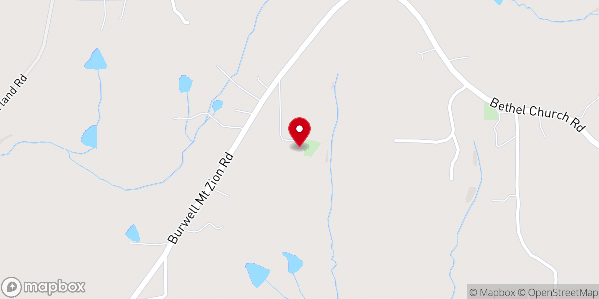 Map showing location of Pinetuckey Baptist Church