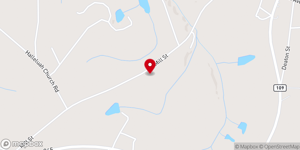 Map showing location of Rock Spring Baptist Church