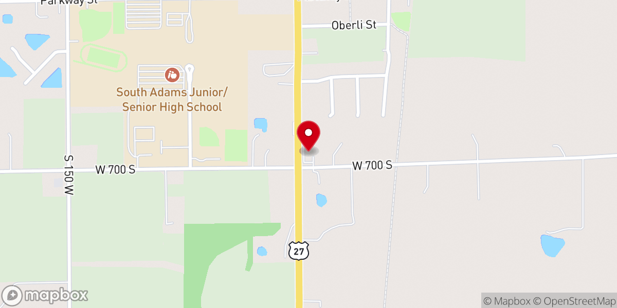 Map showing location of Faith Baptist Church