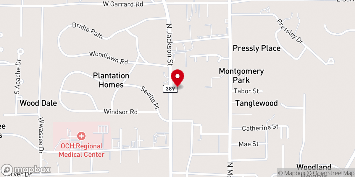 Map showing location of Mt Peiler Baptist Church