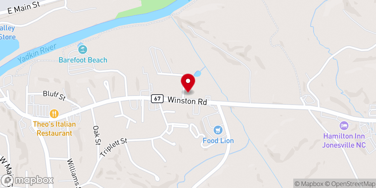 Map showing location of Parrish Tire & Automotive
