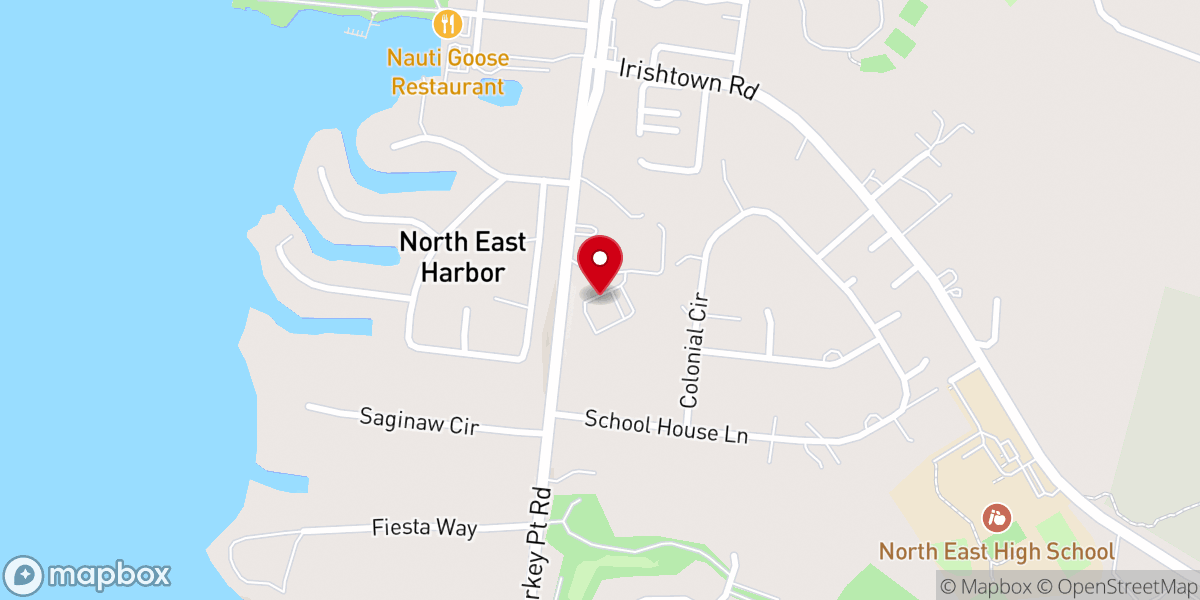 Map showing location of St. Jude Catholic Church