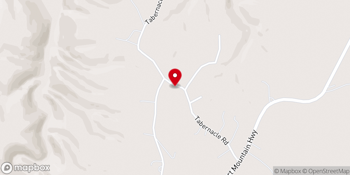 Map showing location of Tabernacle Church