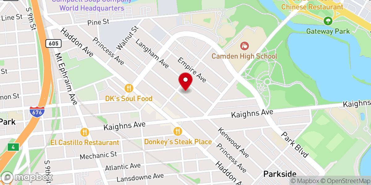 Map showing location of Little Rock Baptist Church