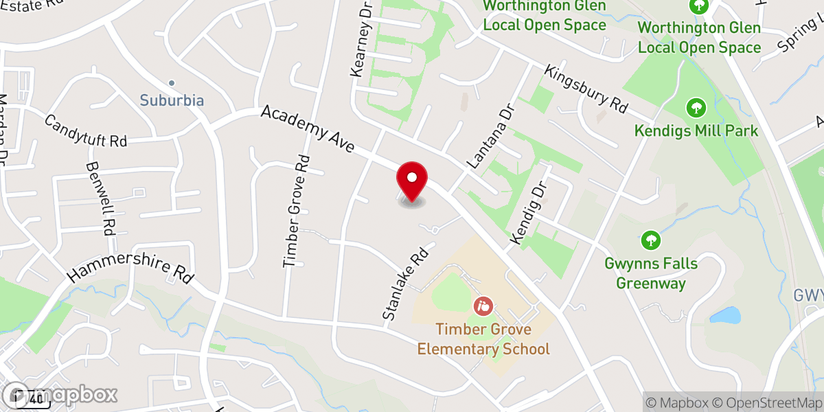 Map showing location of Christ the King Lutheran Church