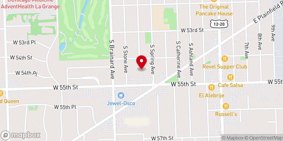 Map showing location of Saint Cletus Church