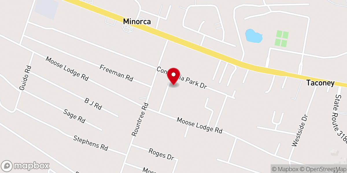 Map showing location of Triumph Baptist Church